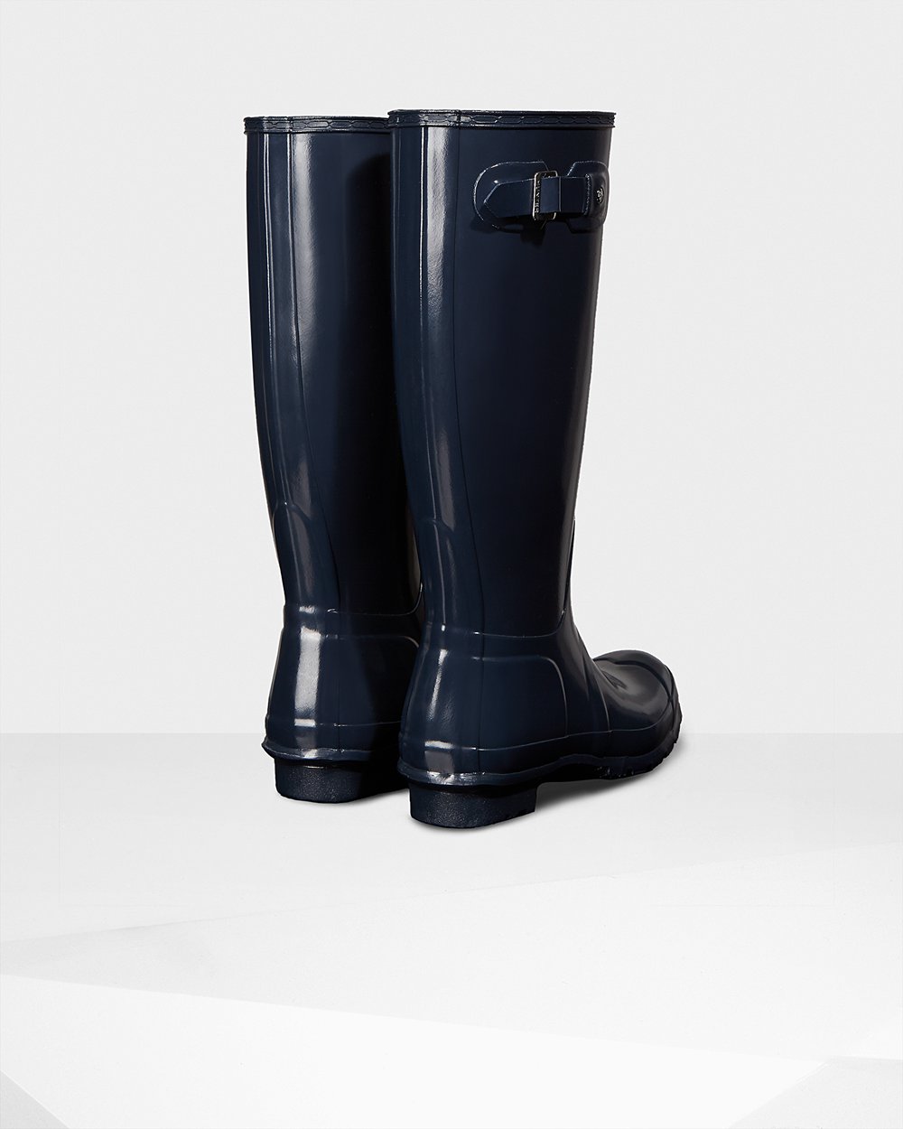 Women Hunter Original Gloss | Tall Rain Boots Navy | NZ-59721-GLEU